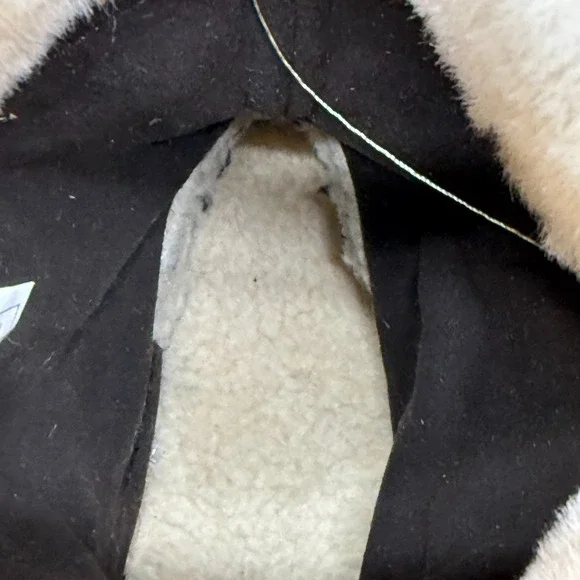 UGG Aleyah Youth Big Girls Boots Size 5 Brown Suede Shearling Fur Lined - Picture 10 of 11